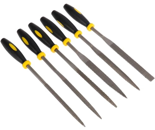 Veemoon 6 Piezas Juego de Escofinas para Madera de Mango Cómodo y Acero Duradero, Mini Herramientas Ideales para Carpintería y Trabajos en Cuero
