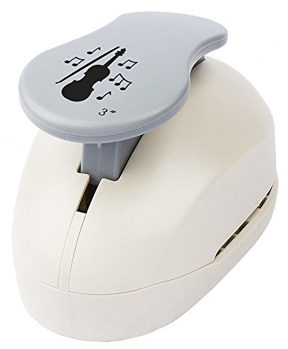 Ideen mit Herz Jumbo-Stanzer, Violine, 6,7x7,4 cm | Motiv-Locher für Papier | Geschenkanhänger & Karten basteln | Konzert, Musik, klassisch, Geige | Scrapbooking, Album, Fotoalbum | extra groß