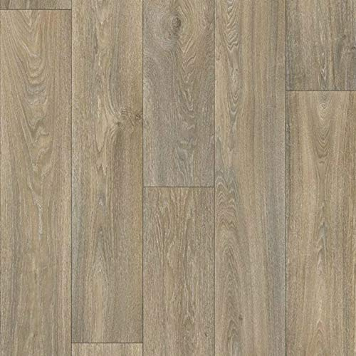 Pacific Pale Oak Anti Slip Wood Effect Vinyl Flooring Lino (3m x 9m)