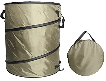 HIKEMAN Collapsible Camp Trash Can - Reusable Pop Up Garden Bin,Yard Waste Bags for Camping,Garden,Hiking,Picnics and Outdoor (L(46 * 46 * 55cm))