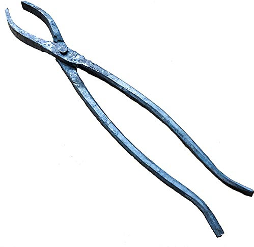 Tenaza de forja Pinzas de herrero Tenaza de forja de nariz redonda Boca plana Tenaza de forja 32/50cm Forja del yunque del herrero del ingeniero,32cm