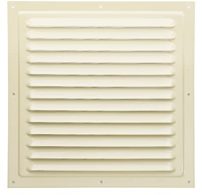 Rejilla de ventilación metálica (25 x 25 cm, beige)