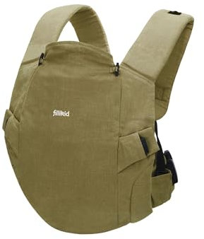 Fillikid Bauchtrage Natural RA Exklusiv - Ergonomische Babytrage für Nähe und Komfort, 3,5-20kg, Anhock-Spreizhaltung, Rücken- & Bauchtrage, Natürliche Materialien, Stilvolles Design
