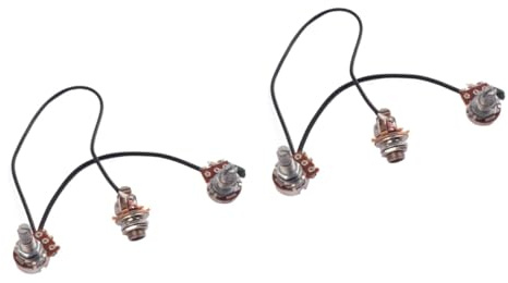 TOYANDONA 6 Stk Welle des Lautstärkepotentiometers Pots linear digitales Potentiometer E-Gitarre Bass-Effekt Bassgitarre Gitarren verzahnter Topf Volumenschacht Anzahl Wähler