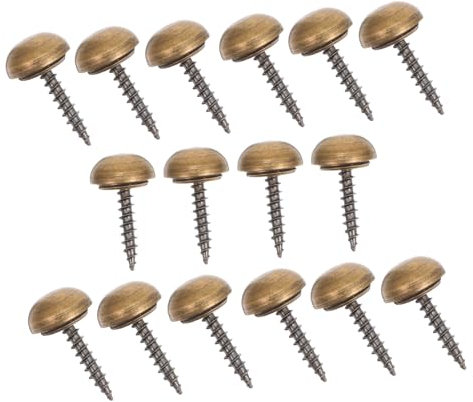 OUNONA Clous En Cuivre Pour Miroirs 16 Pièces Vis Autotaraudeuses Avec Cache Vis Décoratifs Pour Fixation De Panneaux Publicitaires Et Meubles En Verre
