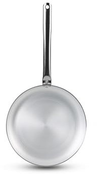 Barazzoni Spa, Padella ø32cm, Alluminio professionale puro al 99,5%, Manico in acciaio, Adatta anche per piani ad Induzione, Made in Italy