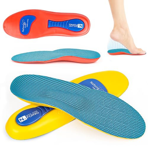 2 pares plantilla fascitis plantar, plantillas pies cavos, plantillas fascitis plantar de arco y talones la absorción de choque para el dolor de talón, plantillas pronador, plantillas pronador hombre