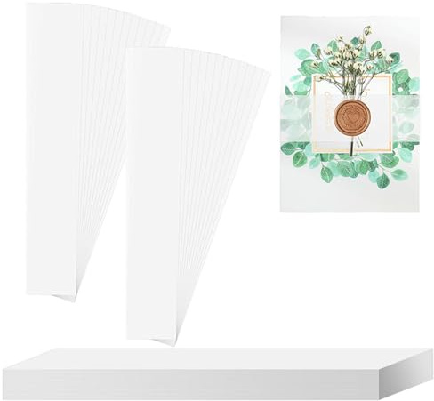 Hayaww 30 Stück 31x4 cm Pergamentband Transparentes Einladungsband für 12.70x17.78 cm und 10.16x15.24 cm Einladungen Postkarten Pergament-Hochzeitseinladungsband Für Hochzeitseinladungen (30)