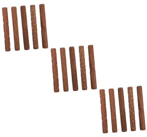 Amosfun 15 Stk Gedruckter Schlamm Rollender Tonriegel Töpfergriffwerkzeug Musterwalze Für Ton Töpferwerkzeuge Modelliermasse Roller Brot Werkzeuge Keramikwerkzeuge Knetmasse Holz Coffee