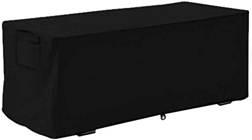 Housse imperméable pour coffre de terrasse, banc ottoman, noir, 132,1 cm x 63,5 x 55,9 cm, protection et organisation des meubles d'extérieur