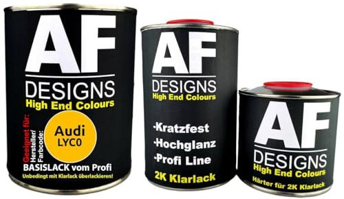 Set di vernice per auto da 2,5 l, adatto per Audi LYC0, colore giallo strada, vernice di base, pronto a spruzzare