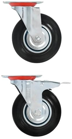 LAPOOH 16 STK. Lenkrollen 125 mm, Transportrollen, Rollen Werkbank, Möbelrollen, Lenkrollen Für Möbel, Strandkorbrollen, Rollen Für Schirmständer,