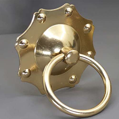 Türklopfer, Messing-Türklopfer, traditioneller Türklopfer, antiker Bronze-Türklopfer, europäischer blumenförmiger Messing-Türgriff(Brass,10Cm Diameter)