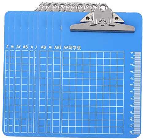 DIYEAH 10pièces Porte-documents Plastique Avec Règle Et Clip Support De Fichiers Pratique Pour Et Bureau