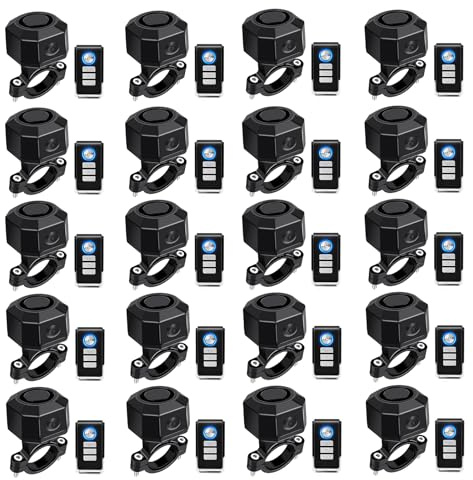 NineLeaf Bike Alarms for Ebikes, Anti Theft Bike Alarm, Bicycle Alarm System, Motorcycle Alarm, IP65 Waterproof, Anti-theft, USB-C Rechargeable, for Bicycles, Motorcycles, E-bikes,Car, 20PK