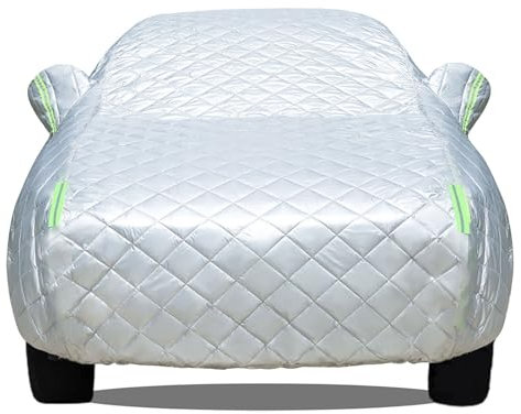 Car Cover Outdoor Waterproof Sun Rain Snow Hail Protection for 𝖬𝗂𝗇𝗂 classic 1997-2000, Anti-hail Car Cover with Right Side Zipper Thickened Cotton Breathable Dustproof All-Weather(Silver)