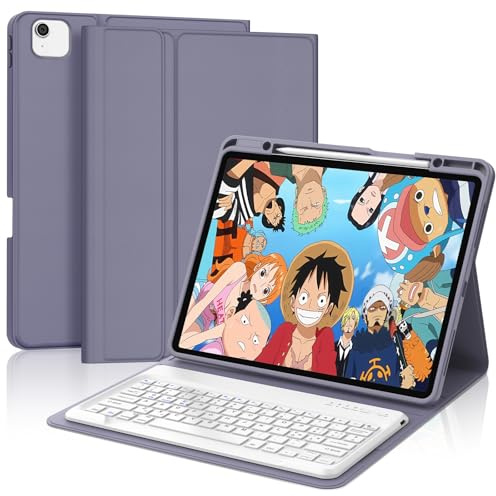 SENGBIRCH Funda con Teclado para iPad Air 13 M3 2025 / Air 13 M2 2024, Italiano QWERTY Teclado Bluetooth Magnético Desmontable para iPad Air 13'' (M3) 2025/Air 13'' (M2) 2024, Ropa Púrpura