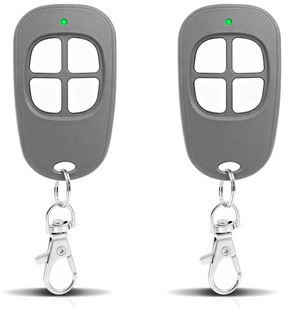 2 x SCS Sentinel Fernbedienung 4-Kanal 433,92 MHz für Tor und Garage, Tor-Fernbedienung Sentinel kompatibel mit AAM0085, Sicher, Langlebig und Einfach zu Programmieren, Grau
