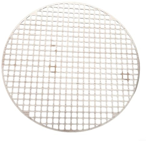 Besttoolifes Tapis de cuisson rond en acier inoxydable, 18-30 cm de diamètre, 2 mm d'épaisseur, pour barbecue extérieur, barbecue au charbon, cuisson et séchage des aliments (28 cm)