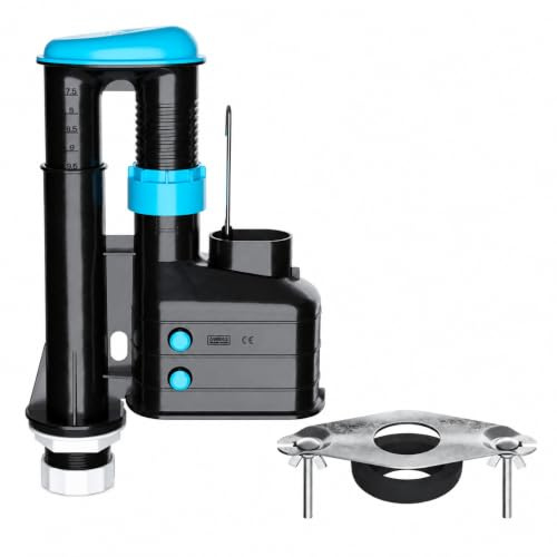 Toilet Flush System Replacement, Close Coupled Cistern Kit - Hulthor | Lever Flush Syphon With Close Coupled Cistern Kit, Doughnut Seal, Plate, Bolts & Washers For Toilet Repairs