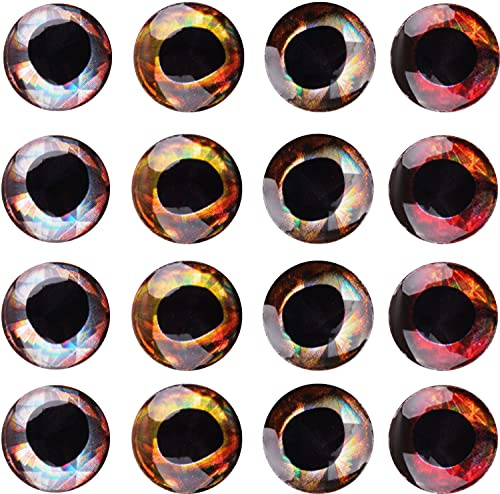 Fishing Lure Eyes, 3D/4D/5D Fly Tying Eyes Lifelike Artificial Realistic Epoxy Fishing Eye for Fishing Lure Making Kit Holographic Fishing Accessories for Fishing Baits DIY