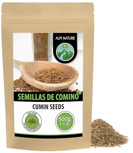 Alpi Nature Comino Semillas 500g, Semillas de Comino para Cocinar y Mezclas de Especias