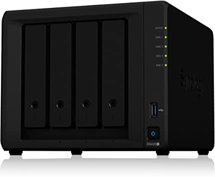 Synology DS420+ 24TB 4 Bay Desktop NAS System, installiert mit 4 x 6TB Western Digital Red Festplatten