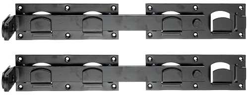 Alberts 210519 Doppeltorüberwurf | in den Ausführungen glatt oder gehämmert | schwarz | 423 x 70 mm | 2er Set