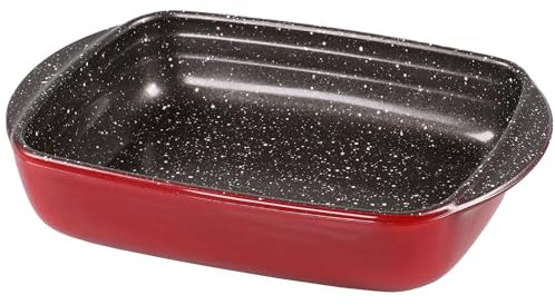 STONELINE Pirofila Teglia da Forno Rettangolare 23x15 cm, 0,8 L, Vetro Borosilicato con Rivestimento Antiaderente con Vere Particelle di Pietra, Stampo Teglia da Forno Tortiera Pirofila Lasagne