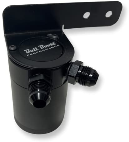 Universal Oil Catch Can Reservoir Tank with Mount Bracket and Bronze Micron Filter 5oz AN10 Fittings