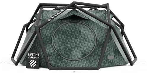 HEIMPLANET The Cave XL aufblasbares 3 Personen Kuppelzelt Vielseitiges Camping Luftzelt - Zelt 3 Personen wasserdicht, Zelt 5000mm Wassersäule