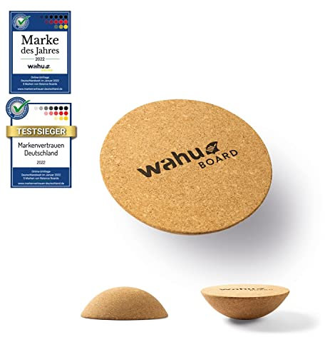 WAHU Board - Korkhalbkugel (Anfänger - für perfekte Balance) Rollt auf nahezu jeder Oberfläche - 100% natürlich - jetzt Boardspaß erleben