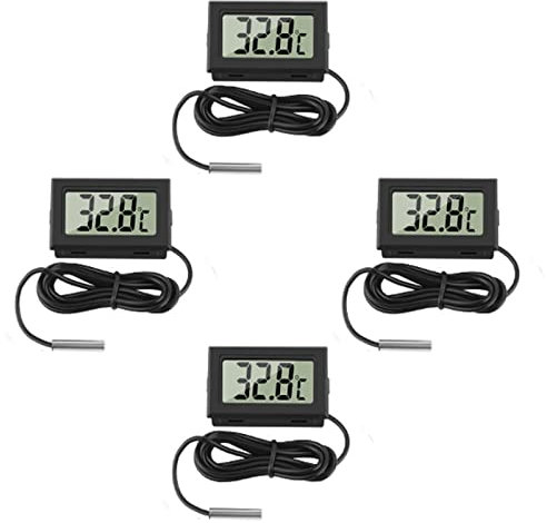 DearCal Digital Fridge Freezer thermometer with LCD Display,Home Temperature Monitor with External Probe for aquarium