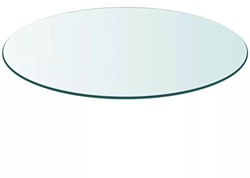 Camerina Tischplatte aus gehärtetem Glas rund 900 mm Hartglas in Marmoroptik Glas Tischplatte Rund