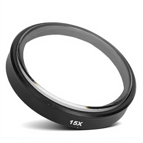 Filtre Macro Gros Plan, Objectif Macro à Grossissement 15X Compatible avec Les Caméras d'action Action 3 4, Lentille Optique à Revêtement HD, Cadre en Aluminium, étanche