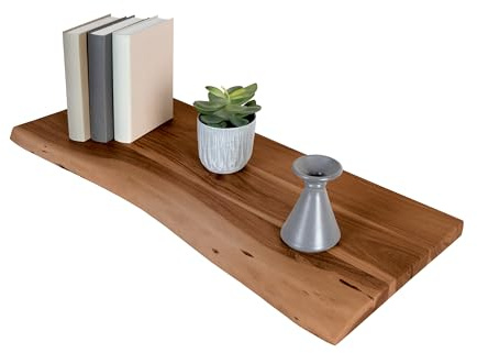 SAM Holzplatte Arya 80x30 cm, Akazie nussbaum, einseitige Baumkante