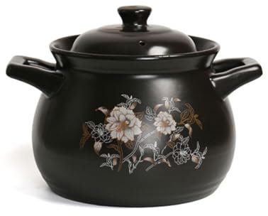 VEXDOSLE Olla para Caldo Cazuela Cocina De Inducción Olla De Cerámica Olla De Sopa Olla De Gas Universal Hogar Olla De Piedra Grande Olla De Barro Olla De Sopa Olla para Sopa(E)