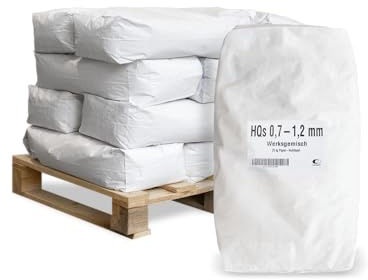 Quarzsand Sand Spielsand Sandkastensand Filtersand Poolsand Rasensand Vogelsand Aquariensand Terrariensand Teichsand Streusand 0,7-1,2mm 25kg x 12 Sack 300kg / 1 Palette Wolff & Müller