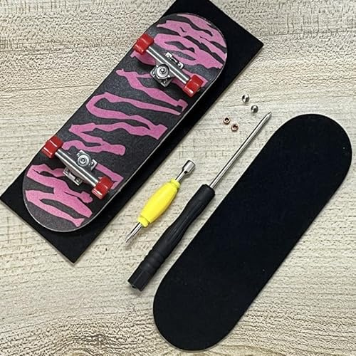 32 mm Griffbretter Pro Komplettes Professionelles Holz-Fingerboard Mini-Skateboard 5-lagig mit Kugellager-Rädern (006)
