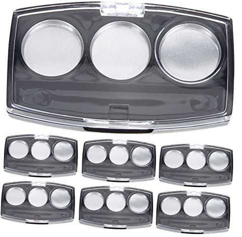 SOESFOUFU Leere Lidschatten Palette 3-fach 10 Stück Transparenter Kunststoff Nachfüllbare Make up Palette Selbstgemacht Lidschatten Lippenstift Organizer Tragbar