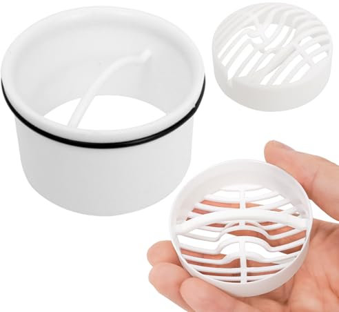 ZephyrCraft Haarsieb + Tauchrohr für Dusche Ablaufgarnitur Set, Kompatibel mit 6960, 6963, 6961, 6962, Ersatz Haarsieb Dusche, Abflusssieb Dusche für Duschablauf Haarfänger