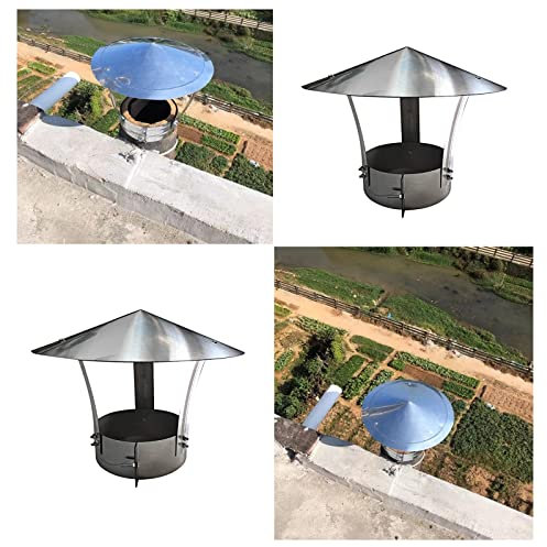 ERVDKXCOI Round Roof Rain Cap,Cone Top Chimney Cap in Galvan Cone Top Chimney Cap in Galvanized Steel,Chimney Cowl Cap Galvanized Iron,Cone Top Chimney Cap(D20cm*40cm/7.87in*15.75in)