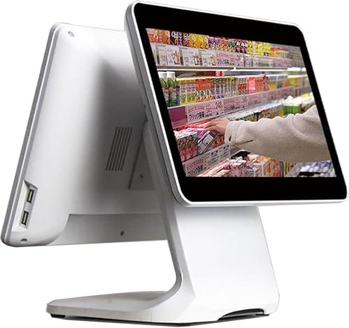 FLNOZAMZ Touchscreen-Registrierkasse, All-in-One-Smart-Registrierkasse, 15,6-Zoll-Dual-Touchscreen, LCD-Display für Registrierkasse