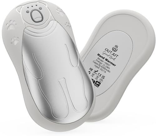 Handwärmer Elektrisch 12000mAh, 2 Pack USB Handwärmer Wiederaufladbar, OUTJUT Magnetischer Tragbare Taschenwärmer, 3 Heizmodi, Warmes Geschenk für Winter Sport