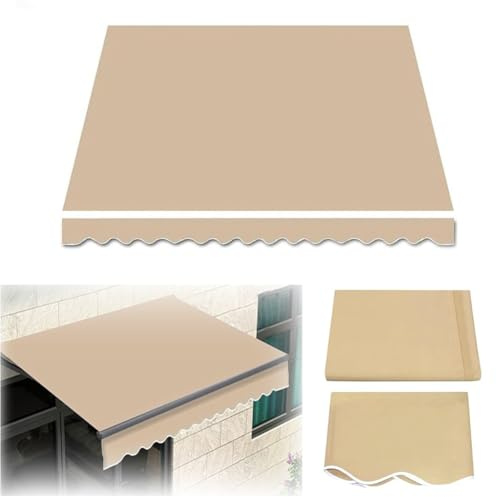 KXWOQ3ED Tessuto di Ricambio per Tende da Sole Retrattili, Telo di Ricambio per Tende Parasole da Esterno, Tela in Poliestere Impermeabile per Cortile e Terrazza(6.5x5ft/200x150cm)