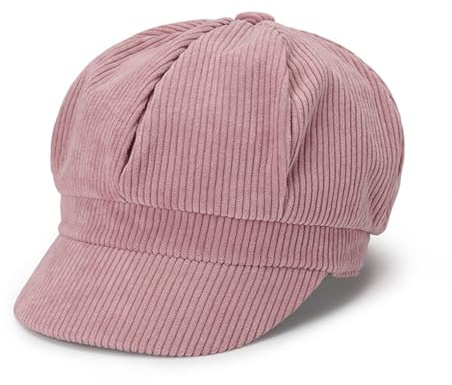 YAMEE Schirmmützen Damen Warm Cord,Baskenmützen Unisex für Herbst Winter,Malermütze Winddichte,Reise-Newsboy-Kappe Atmungsaktive