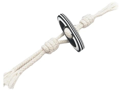 Knebelknöpfe, 6 Paar 18 cm blau-rot gestreifte Seil-Knebelverschlüsse, geflochtene Seil-Knebelknöpfe, for Aufnähen, Knebelverschluss for Mantel, Strickjacke, Jacke(Black)