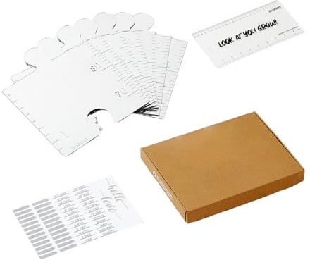 Tetto per – righello di misura 25 x 25 x 5 cm | Puzzle Specchi Tetto di Crescita Murale Con Di Altezza A Specchio Con Adesivi Di Marcatura, Articolo Di Decorazione Creativa Per Cento