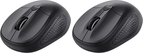 Trust Primo Souris Bluetooth, Souris sans Fil pour Ordinateur Portable, 1000-1600 DPI, pour Gauchers et Droitiers, Batteries Incluses, Mouse Compacte pour PC, Ordinateur, Mac, Android - Noir