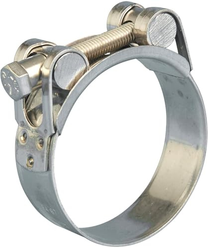 Jubilee® Superclamp SS304 Stainless Steel Heavy Duty Hose Clamp, DIN3017 W4, 149-161mm Adjustment, 1 Pack, Part No JSC161SS, Single Bolt 360° Seal Bridge, GBS Barrel Exhaust Pipe Clamp for S